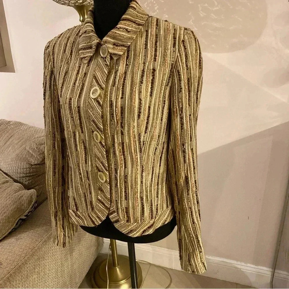 Lafayette 148 New York tweed wool jacket size 8 - Picture 3 of 8